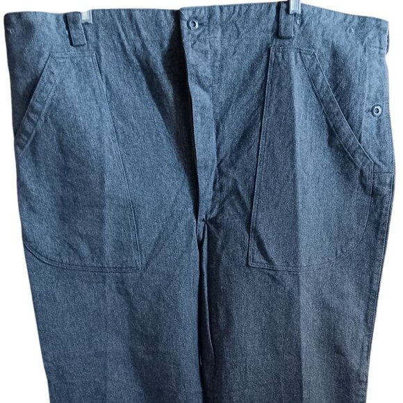 Vintage Swiss Army Work Pants 46x31 Buttonfly 1976 70's Mens Trousers - Picture 2 of 7